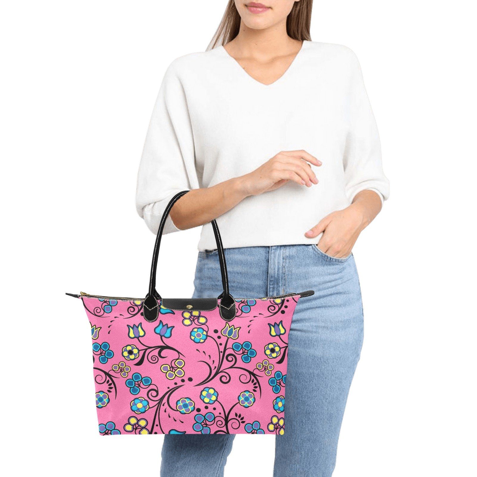 Blue Trio Bubblegum Single-Shoulder Lady Handbag (Model 1714) bag e-joyer