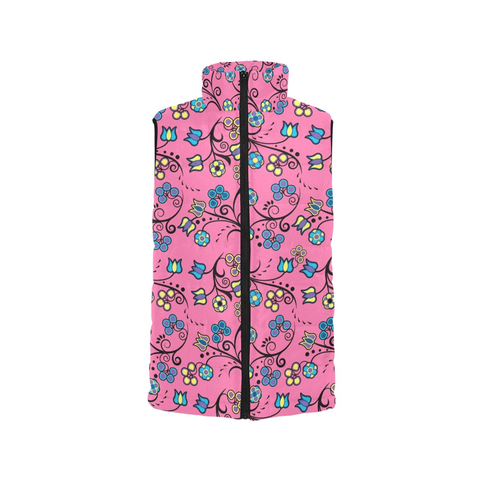 Blue Trio Bubblegum Women's Padded Vest Jacket (Model H44) Women's Padded Vest Jacket (H44) e-joyer