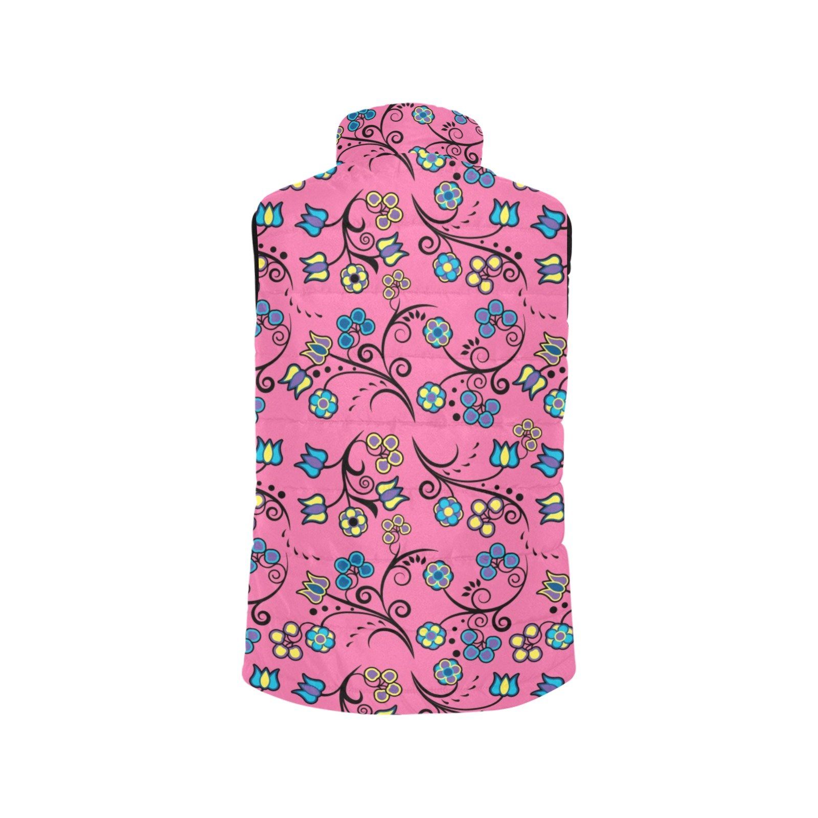 Blue Trio Bubblegum Women's Padded Vest Jacket (Model H44) Women's Padded Vest Jacket (H44) e-joyer