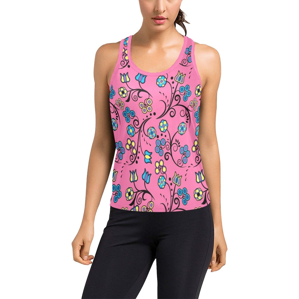 Blue Trio Bubblegum Women's Racerback Tank Top (Model T60) Racerback Tank Top (T60) e-joyer