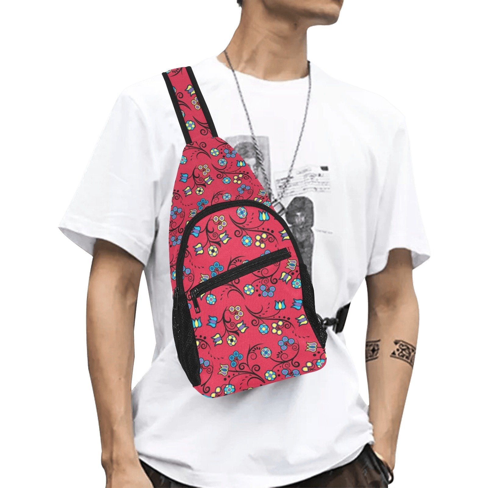 Blue Trio Cardinal All Over Print Chest Bag (Model 1719) All Over Print Chest Bag (1719) e-joyer