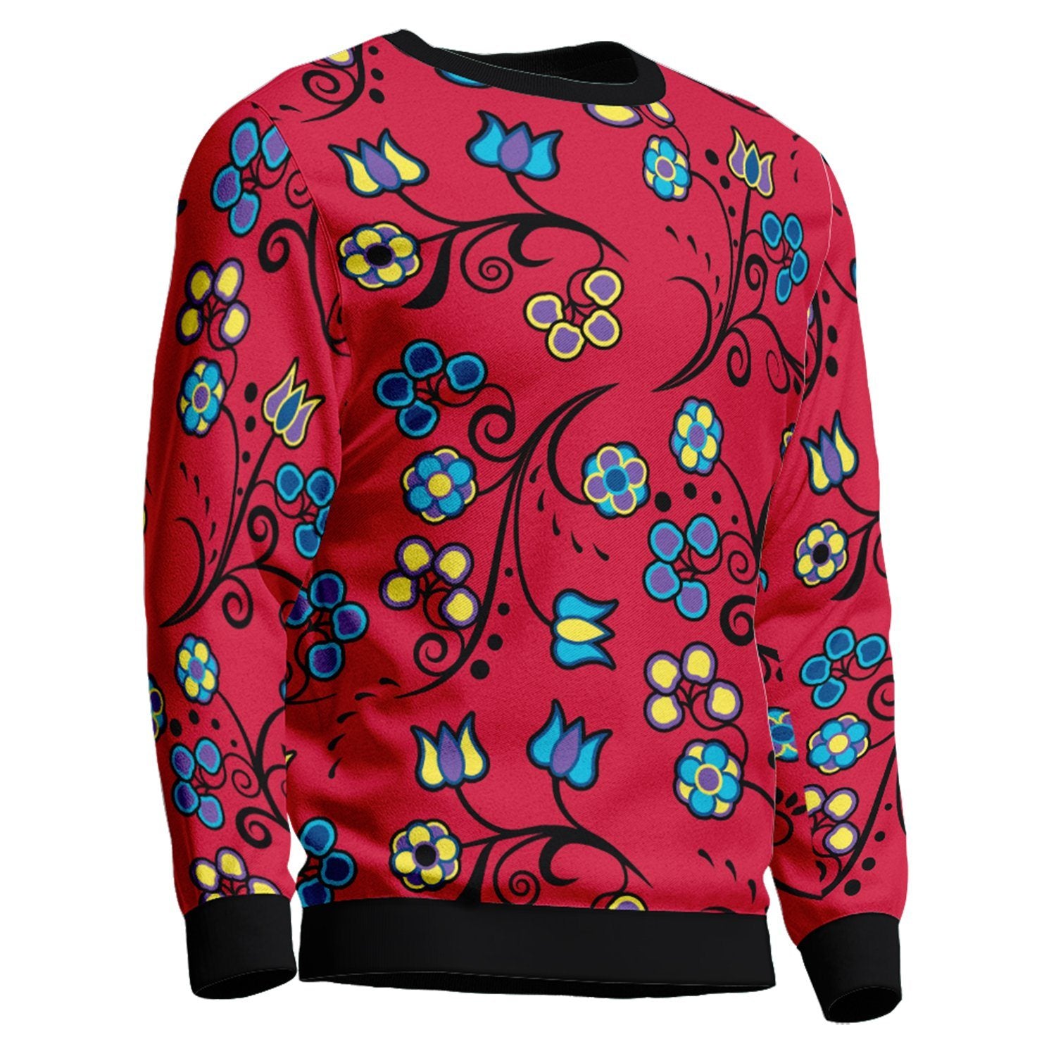 Blue Trio Cardinal Unisex Crewneck Long Sleeve Top 49 Dzine