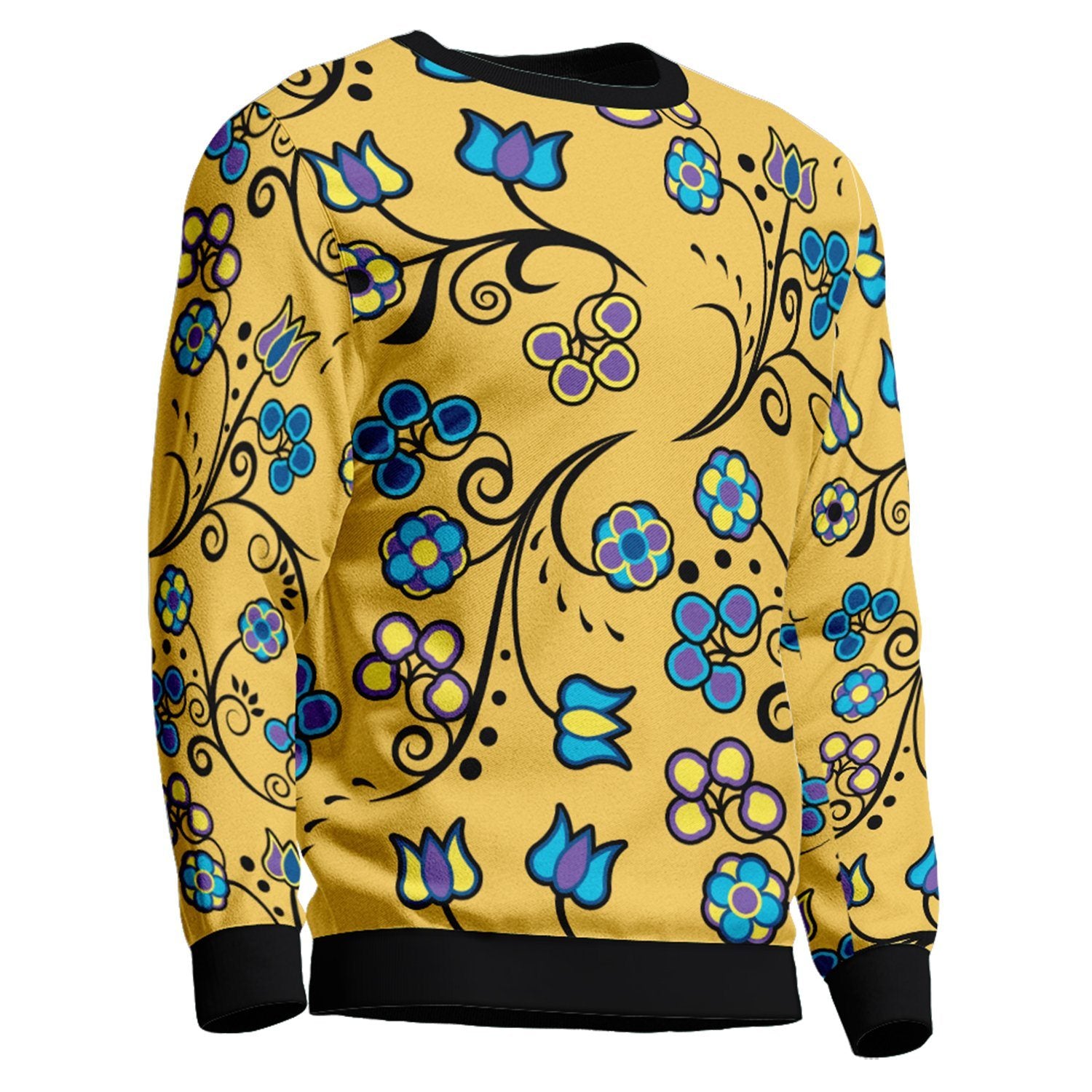 Blue Trio Tuscan Unisex Crewneck Long Sleeve Top 49 Dzine
