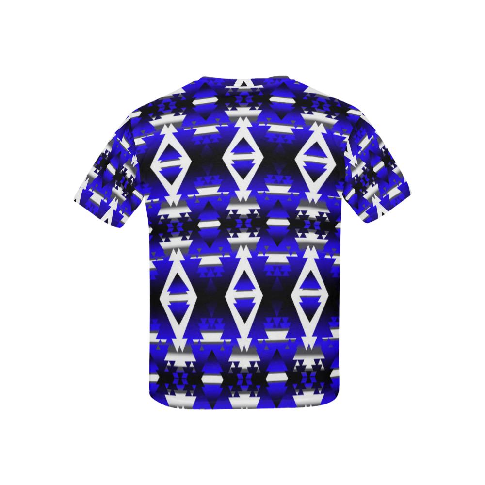 Blue Winter Camp All Over Print T-shirt for Kid (USA Size) (Model T40) All Over Print T-shirt for Kid (T40) e-joyer