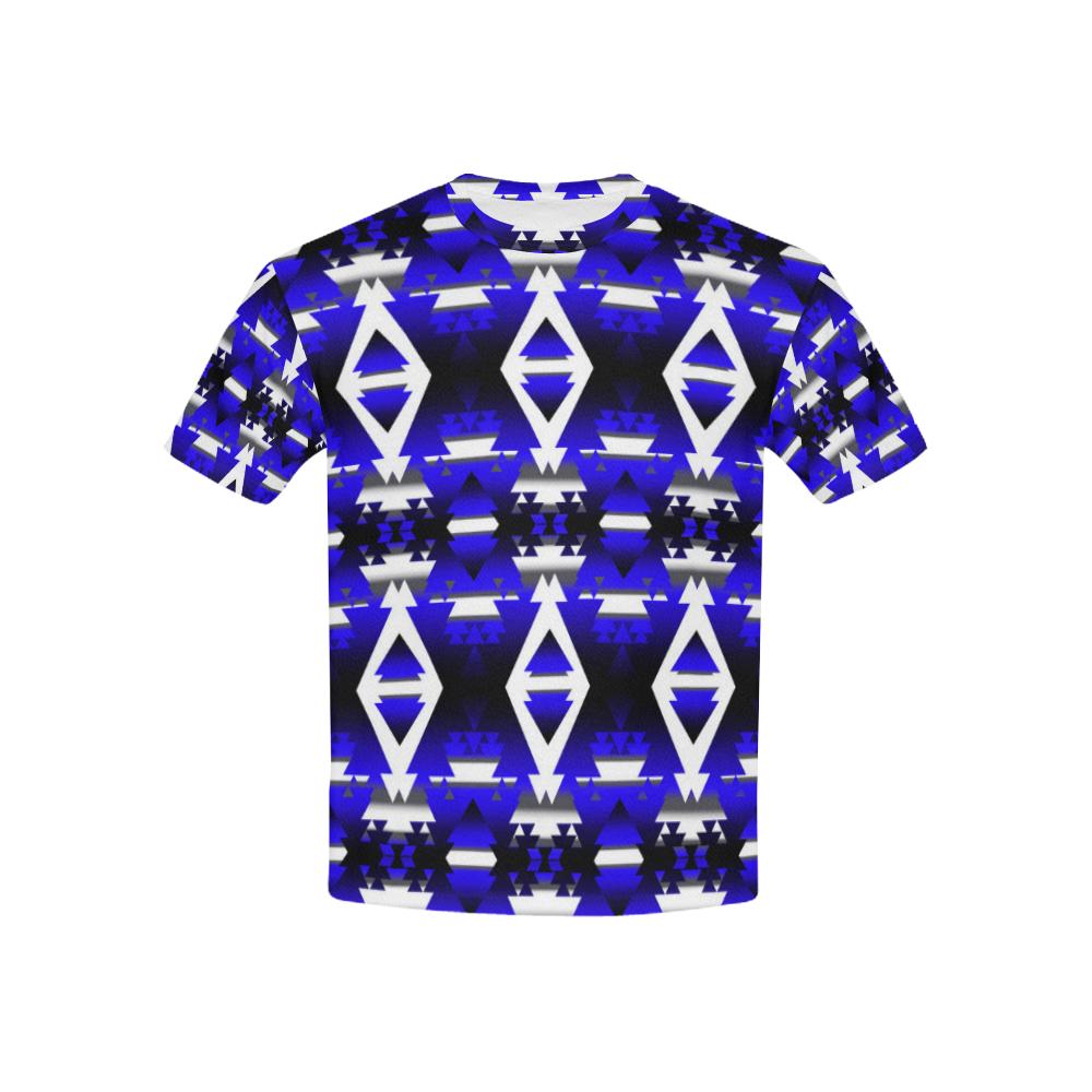 Blue Winter Camp All Over Print T-shirt for Kid (USA Size) (Model T40) All Over Print T-shirt for Kid (T40) e-joyer