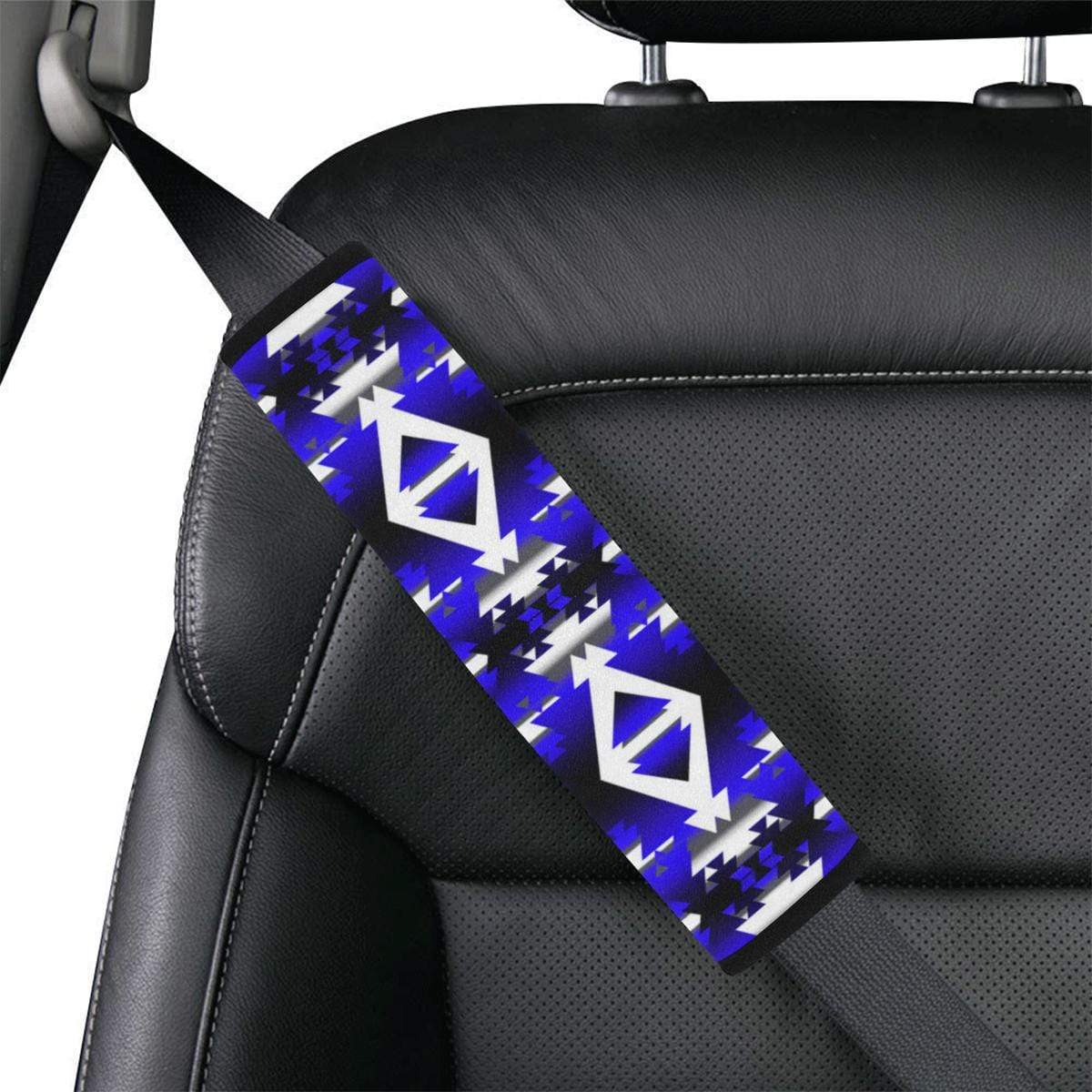 Blue Winter Camp Car Seat Belt Cover 7''x12.6'' Car Seat Belt Cover 7''x12.6'' e-joyer