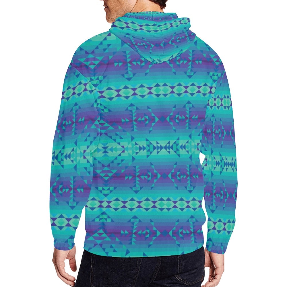 Borealis All Over Print Full Zip Hoodie for Men (Model H14) hoodie e-joyer