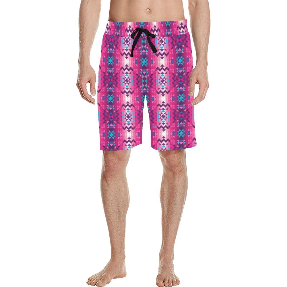 Bright Wave Men's All Over Print Casual Shorts (Model L23) Men's Casual Shorts (L23) e-joyer