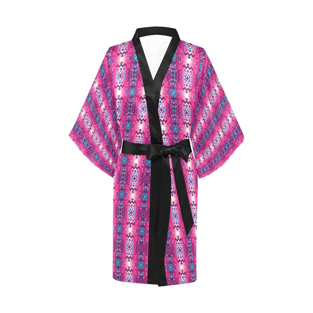 Bright Wave White Kimono Robe Artsadd