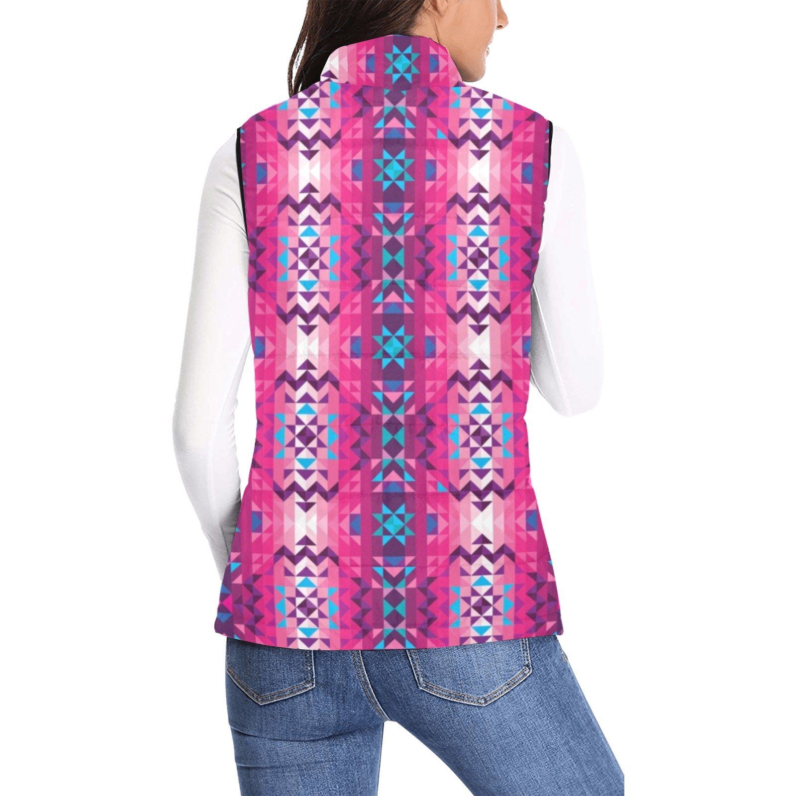 Bright Wave Women's Padded Vest Jacket (Model H44) Women's Padded Vest Jacket (H44) e-joyer