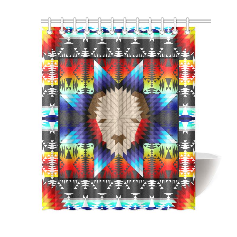 Buffalo Head Star Shower Curtain 60"x72" Shower Curtain 60"x72" e-joyer
