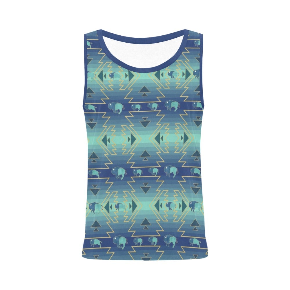 Buffalo Run All Over Print Tank Top for Women (Model T43) All Over Print Tank Top for Women (T43) e-joyer