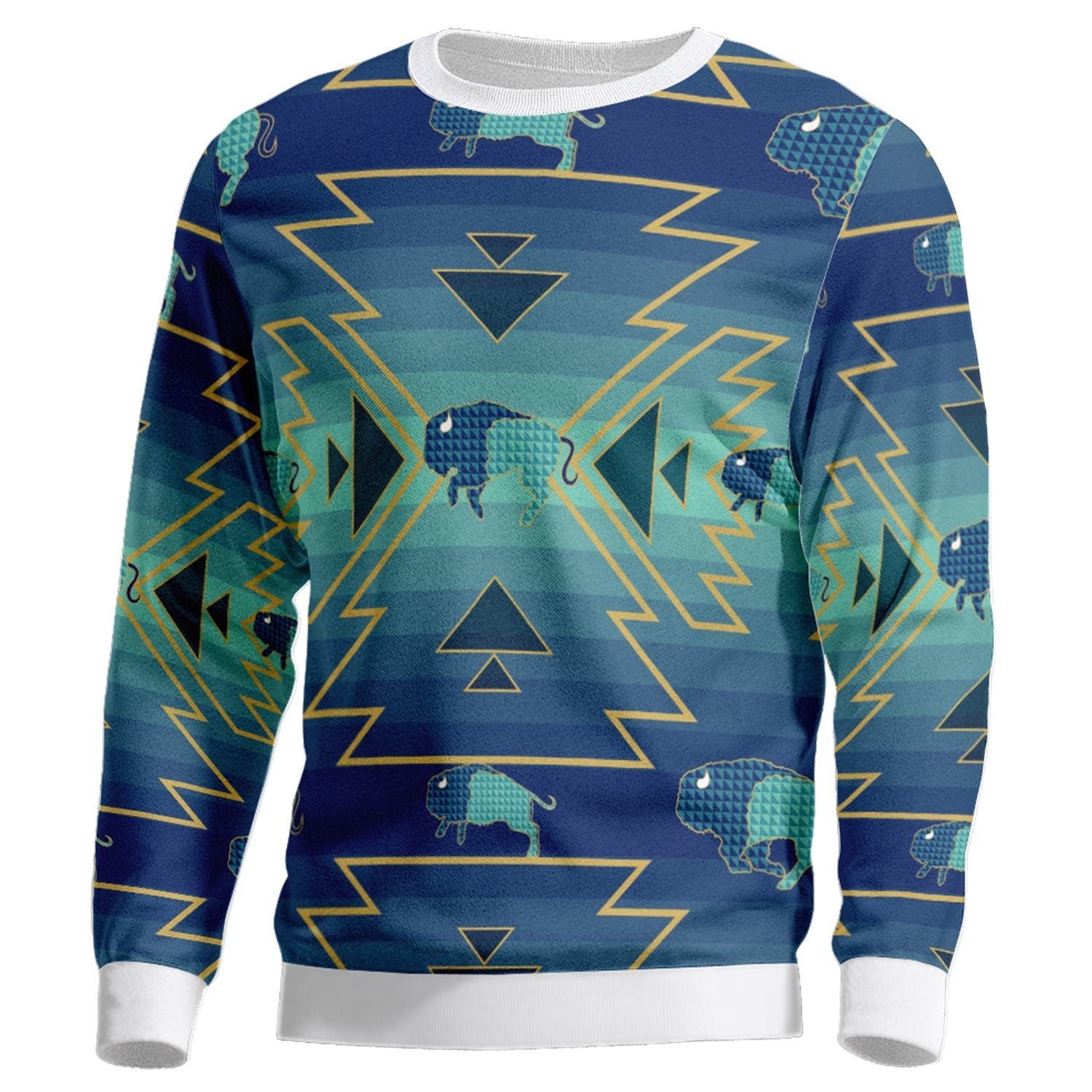 Buffalo Run Unisex Crewneck Long Sleeve Top 49 Dzine
