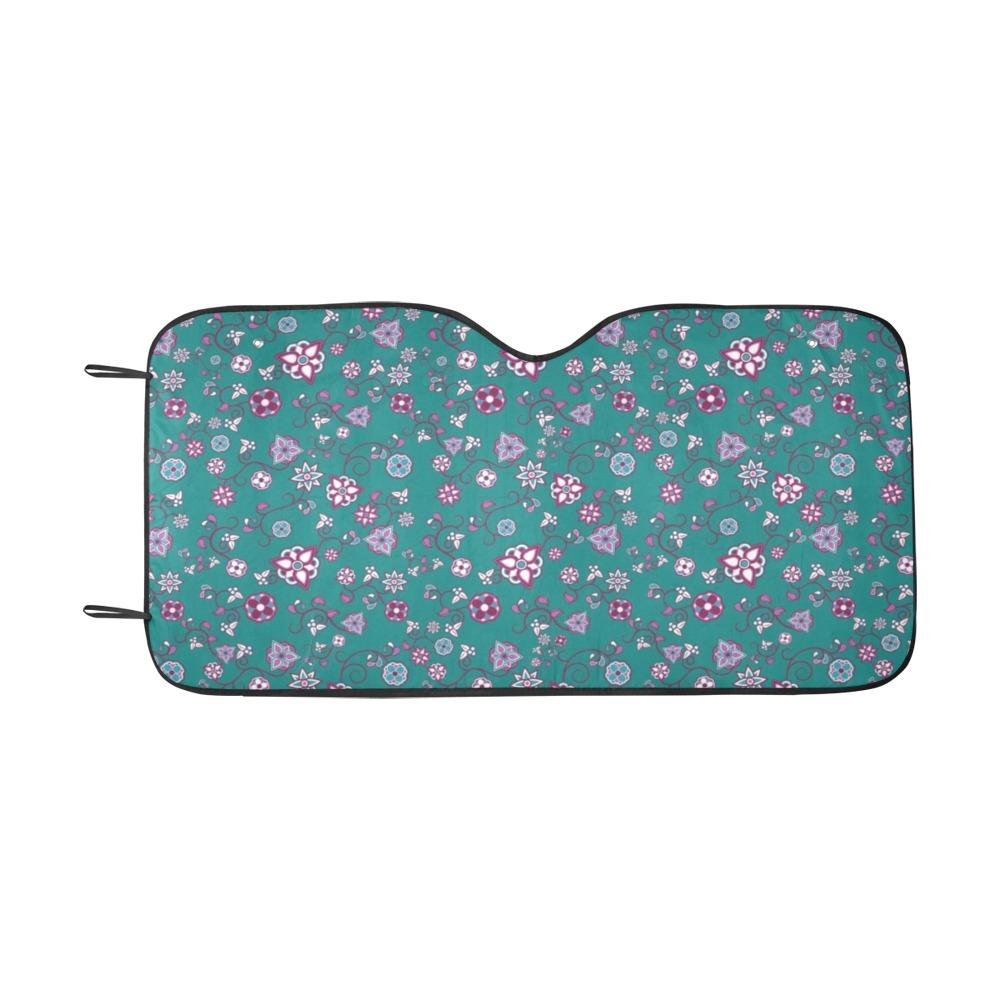 Burgundy Bloom Car Sun Shade 55"x30" Car Sun Shade e-joyer