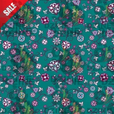 Burgundy Bloom Cotton Poplin Fabric By the Yard Fabric NBprintex