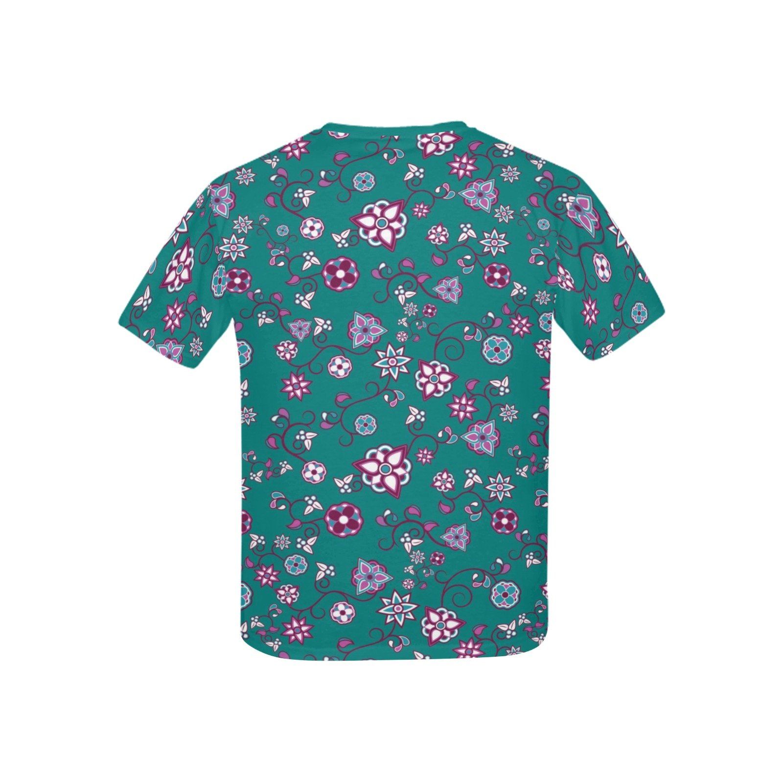 Burgundy Bloom Kids' All Over Print T-shirt (USA Size) (Model T40) All Over Print T-shirt for Kid (T40) e-joyer