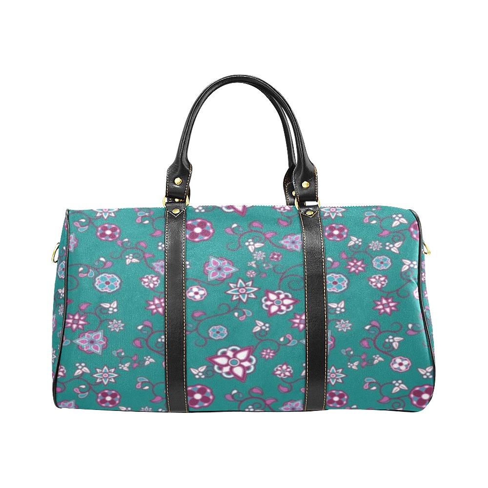 Burgundy Bloom New Waterproof Travel Bag/Small (Model 1639) bag e-joyer