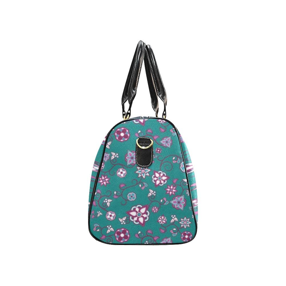 Burgundy Bloom New Waterproof Travel Bag/Small (Model 1639) bag e-joyer