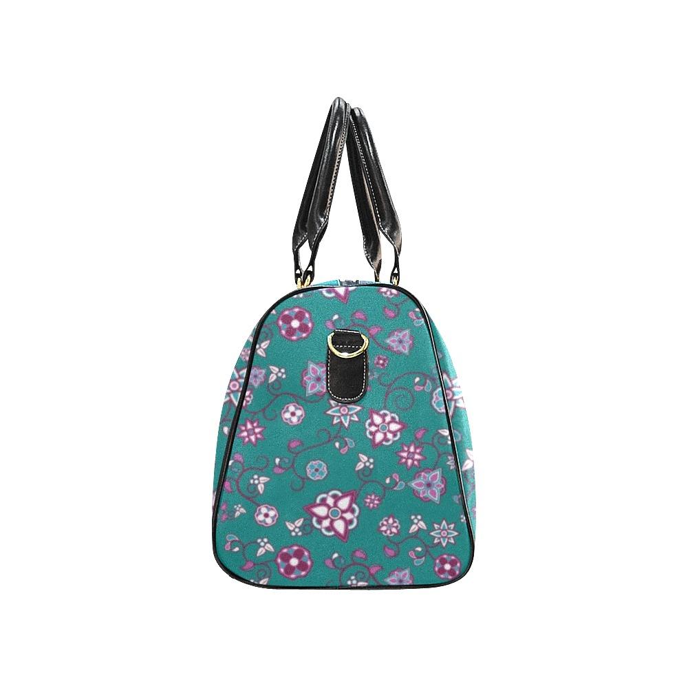 Burgundy Bloom New Waterproof Travel Bag/Small (Model 1639) bag e-joyer