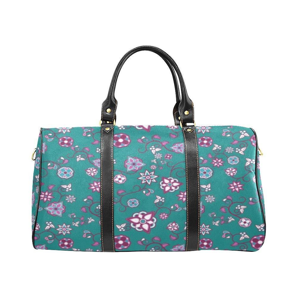 Burgundy Bloom New Waterproof Travel Bag/Small (Model 1639) bag e-joyer