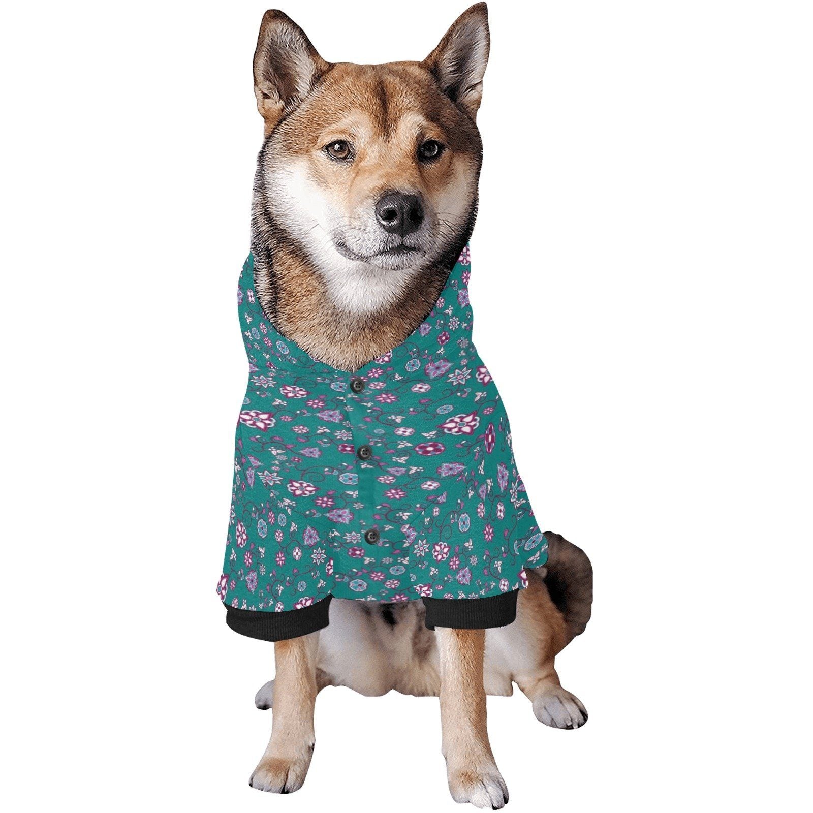 Burgundy Bloom Pet Dog Hoodie Pet Dog Hoodie e-joyer