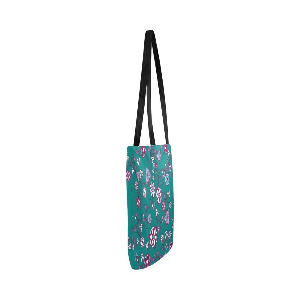 Burgundy Bloom Reusable Shopping Bag Model 1660 (Two sides) Shopping Tote Bag (1660) e-joyer