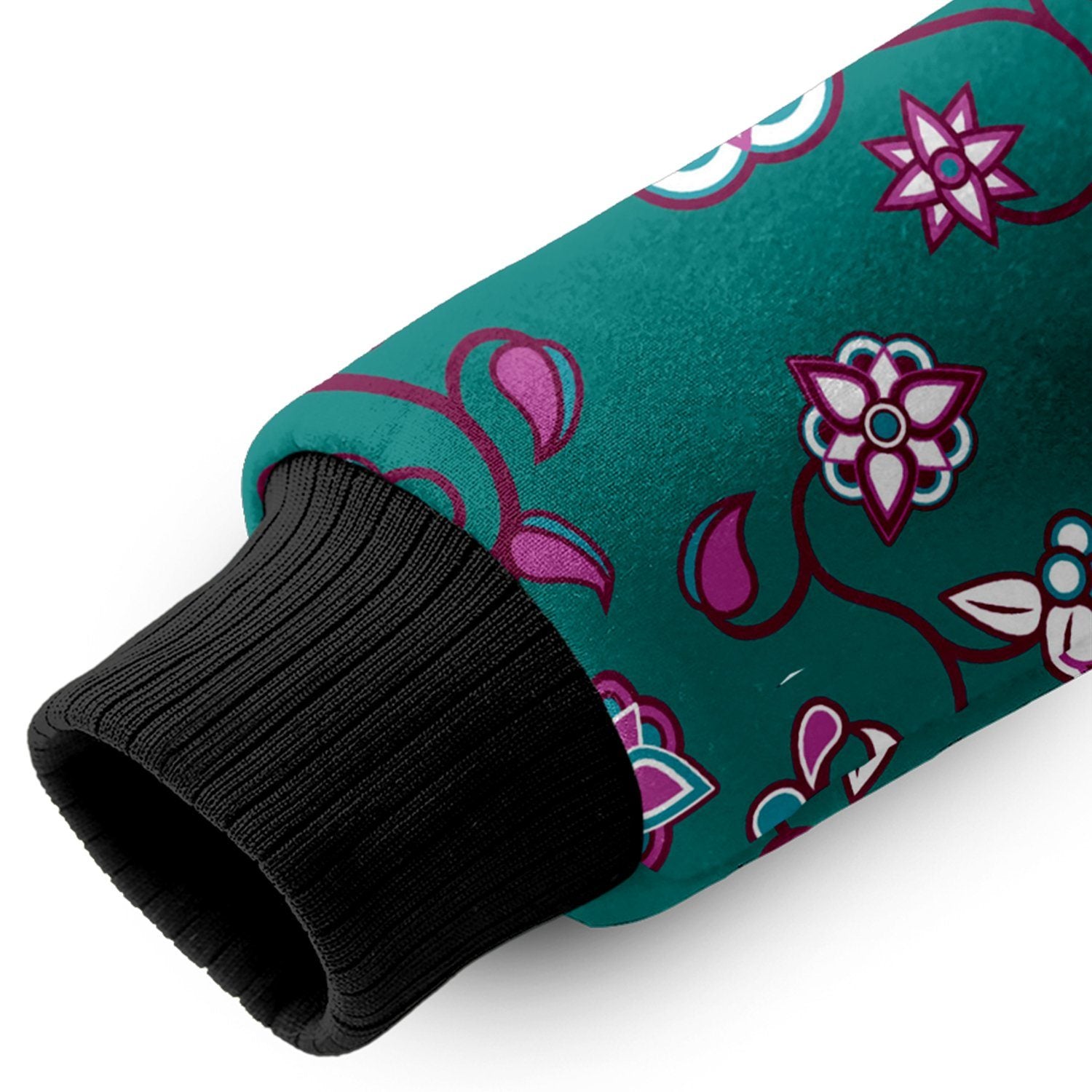 Burgundy Bloom Sherpa Hoodie hoodie Herman