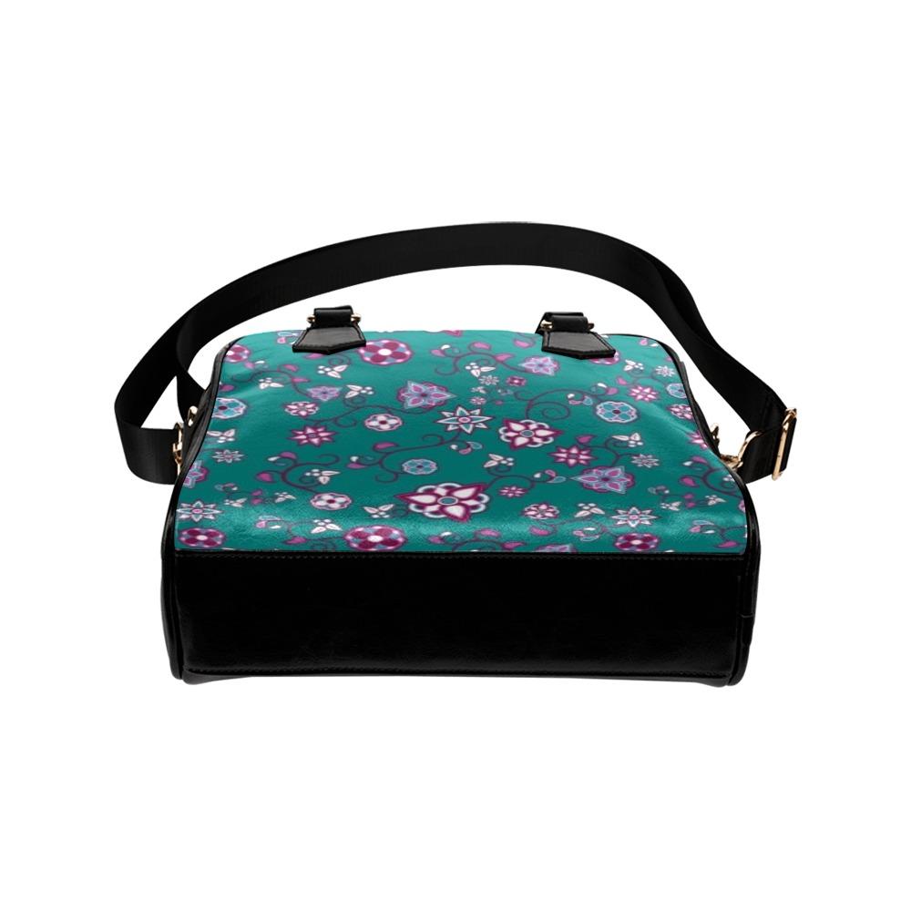 Burgundy Bloom Shoulder Handbag (Model 1634) Shoulder Handbags (1634) e-joyer