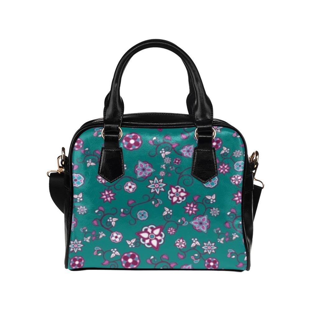 Burgundy Bloom Shoulder Handbag (Model 1634) Shoulder Handbags (1634) e-joyer