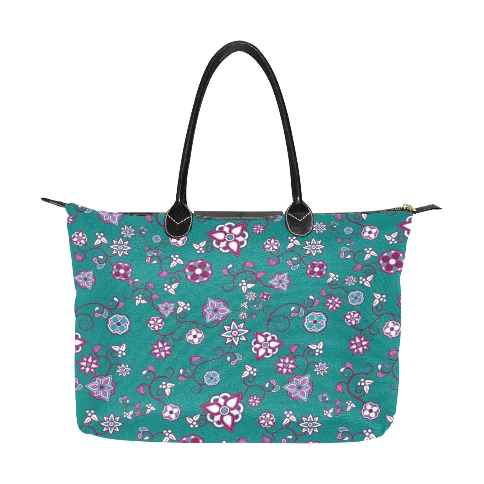 Burgundy Bloom Single-Shoulder Lady Handbag (Model 1714) bag e-joyer