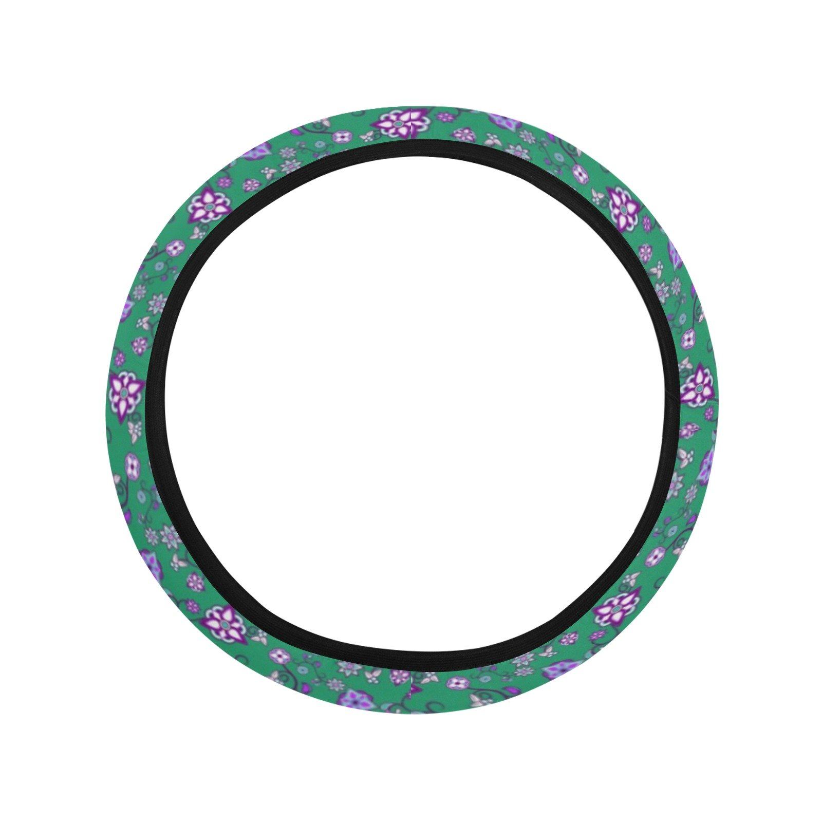Burgundy Bloom Steering Wheel Cover with Elastic Edge Steering Wheel Cover with Elastic Edge e-joyer