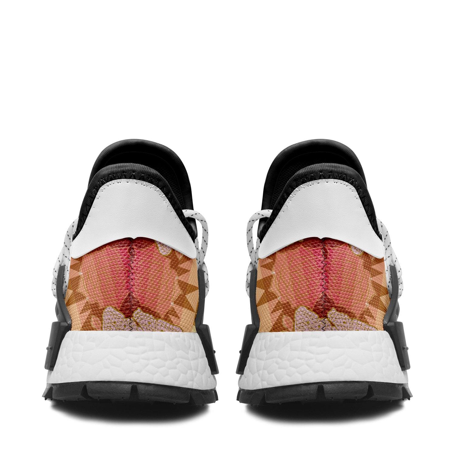 Butterfly and Roses on Geometric Okaki Sneakers Shoes Herman