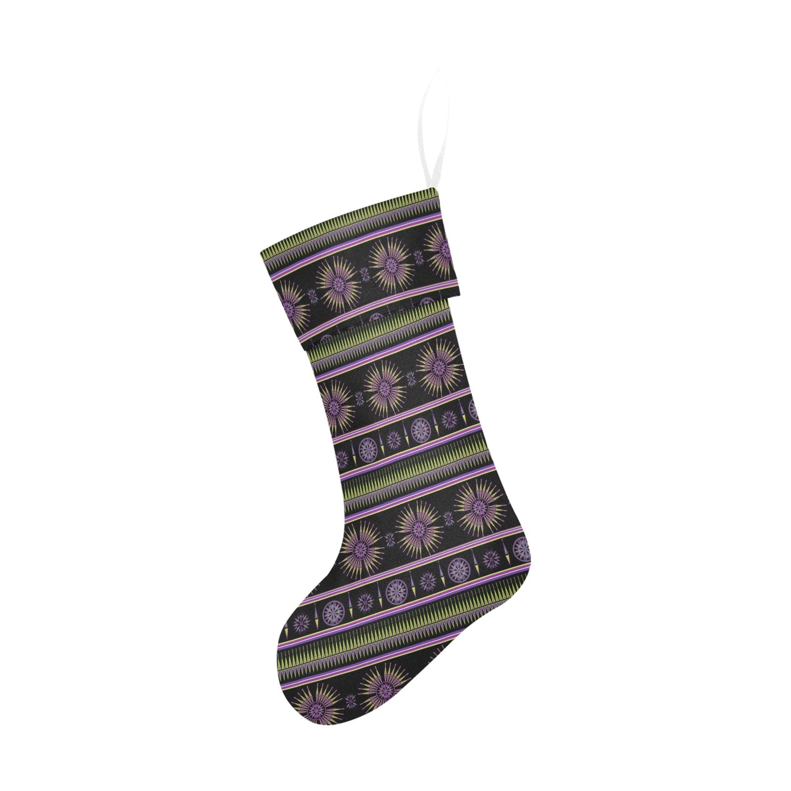 Evening Feather Wheel Christmas Stocking