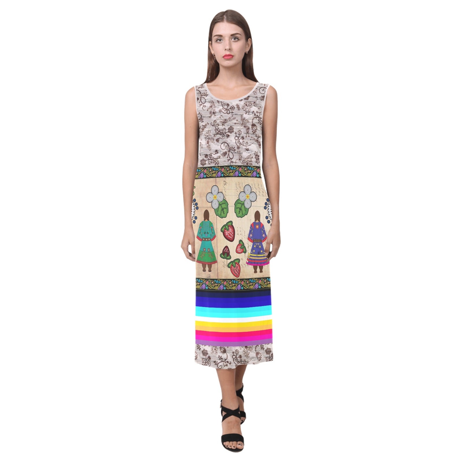 Aunties Gifts Phaedra Sleeveless Open Fork Long Dress