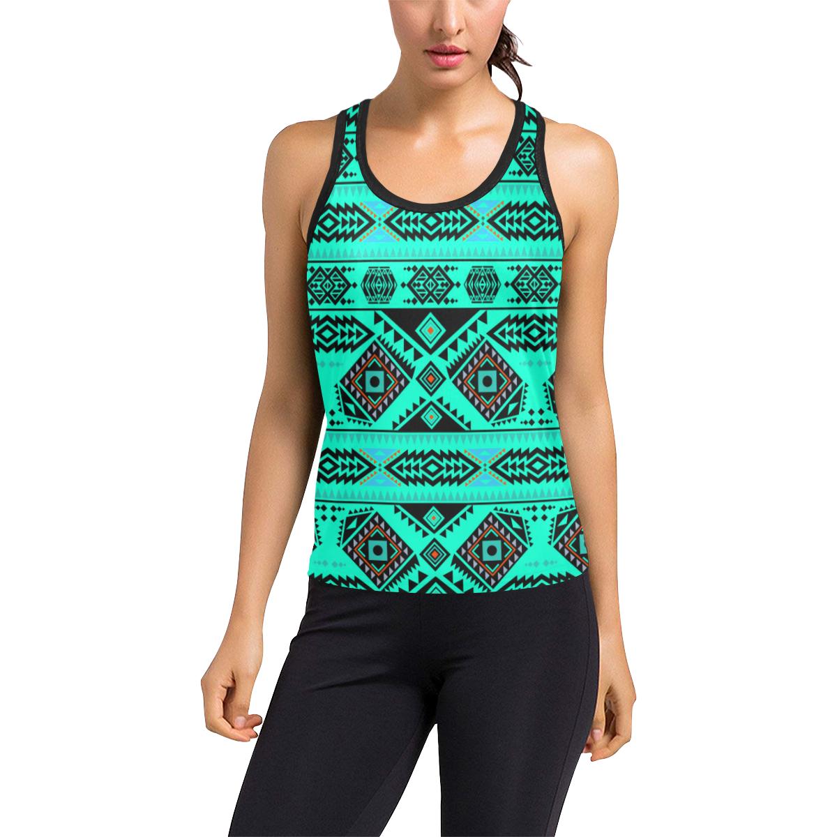 California Coast Big Seas Women's Racerback Tank Top (Model T60) Racerback Tank Top (T60) e-joyer