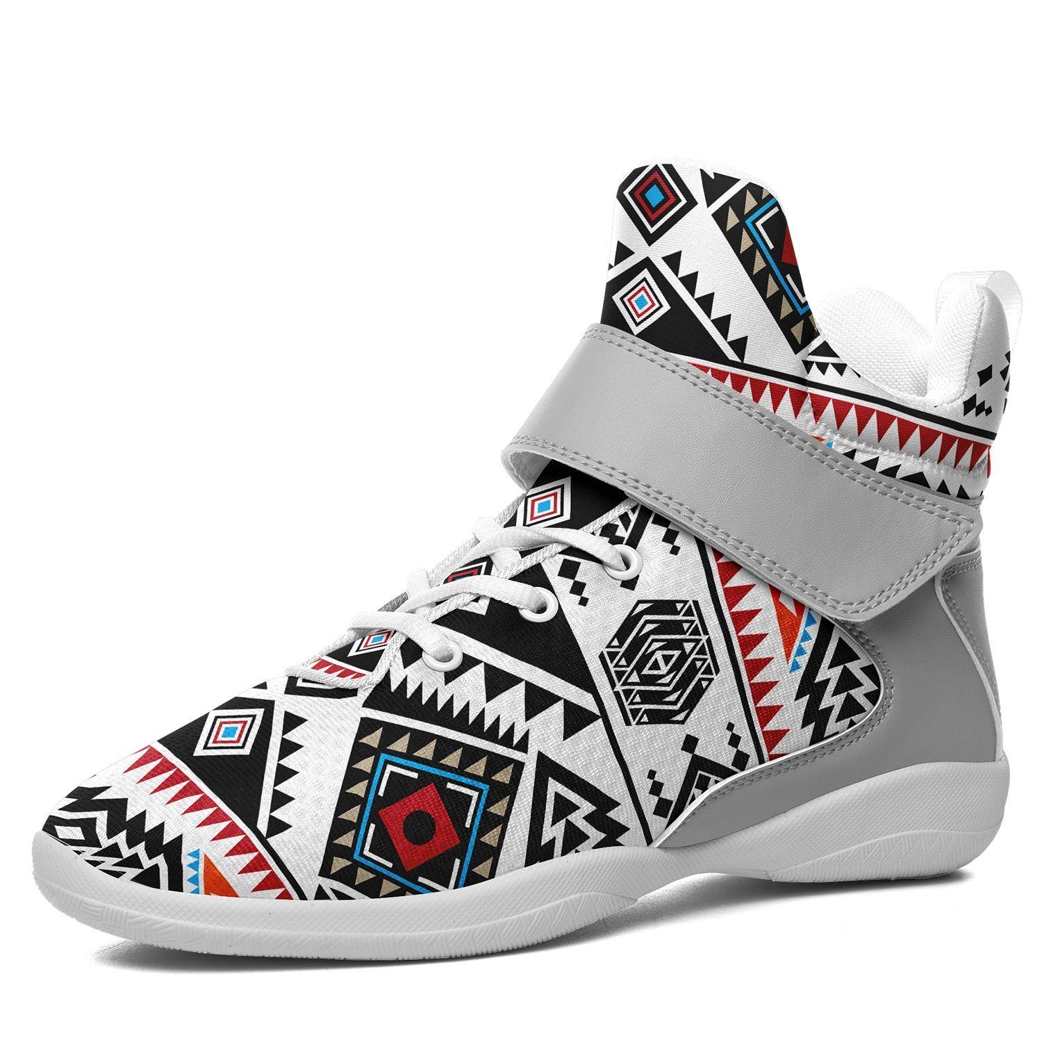 California Coast Ipottaa Basketball / Sport High Top Shoes - White Sole 49 Dzine US Men 7 / EUR 40 White Sole with Gray Strap