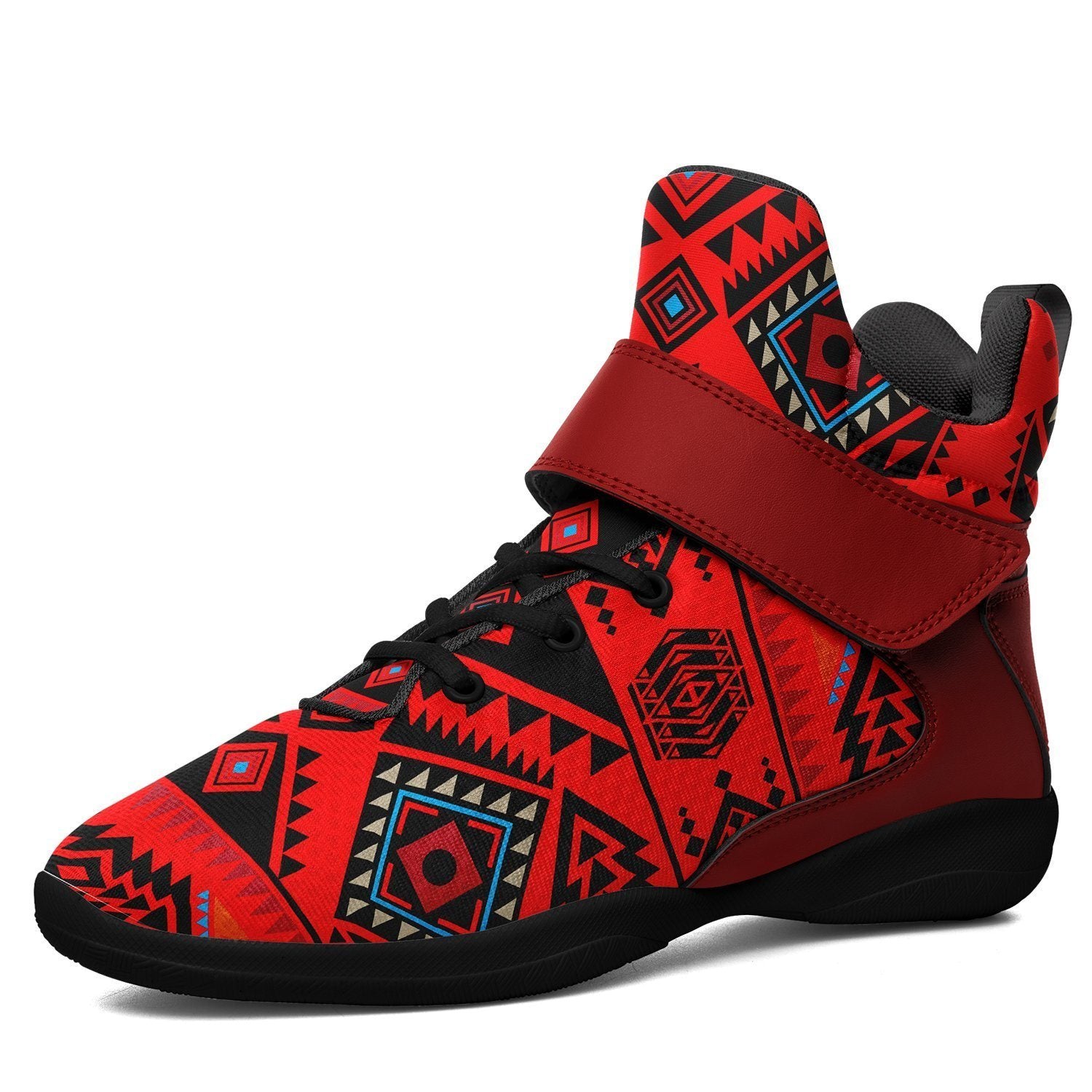 California Coast Mask Kid's Ipottaa Basketball / Sport High Top Shoes 49 Dzine US Women 4.5 / US Youth 3.5 / EUR 35 Black Sole with Dark Red Strap