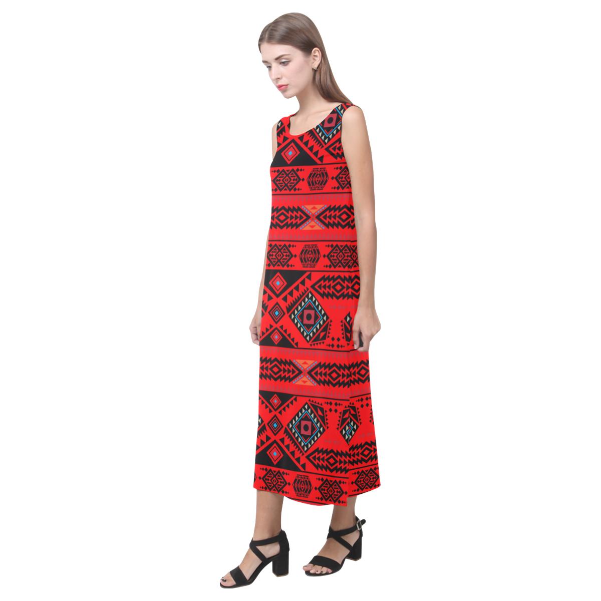 California Coast Mask Phaedra Sleeveless Open Fork Long Dress (Model D08) Phaedra Sleeveless Open Fork Long Dress (D08) e-joyer