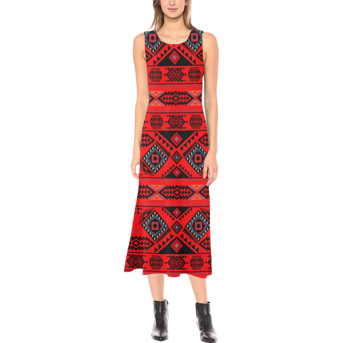 California Coast Mask Phaedra Sleeveless Open Fork Long Dress (Model D08) Phaedra Sleeveless Open Fork Long Dress (D08) e-joyer