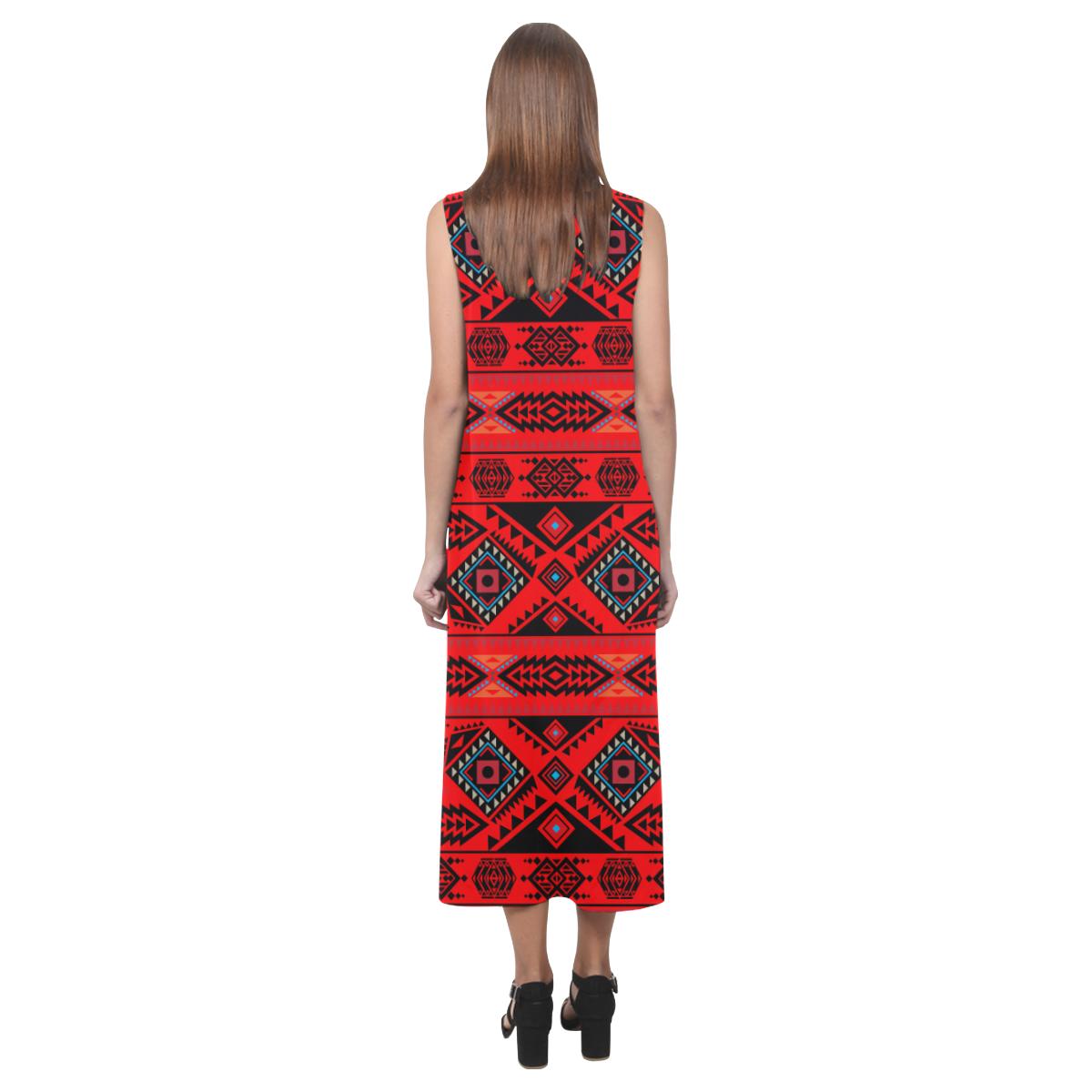 California Coast Mask Phaedra Sleeveless Open Fork Long Dress (Model D08) Phaedra Sleeveless Open Fork Long Dress (D08) e-joyer