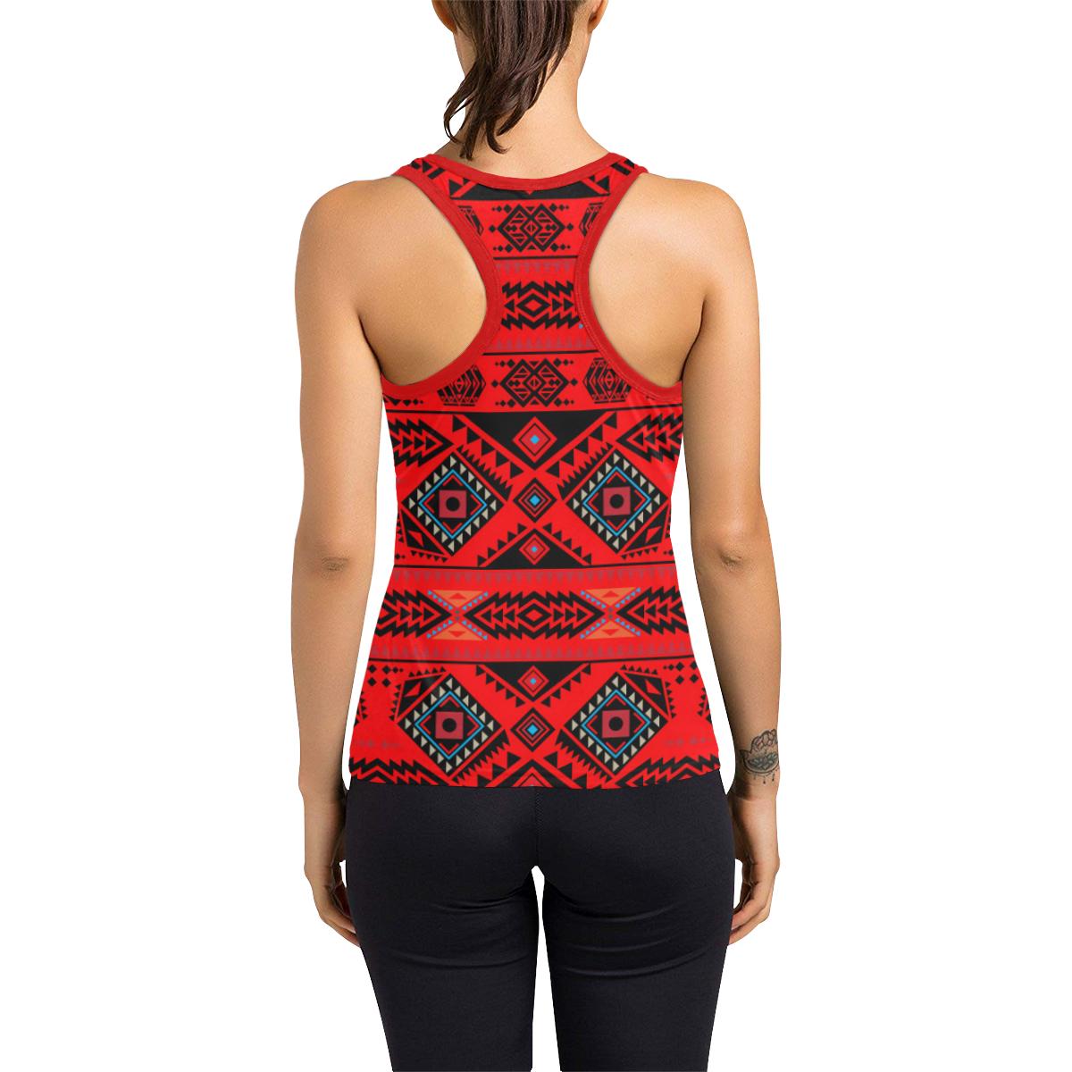 California Coast Mask Women's Racerback Tank Top (Model T60) Racerback Tank Top (T60) e-joyer