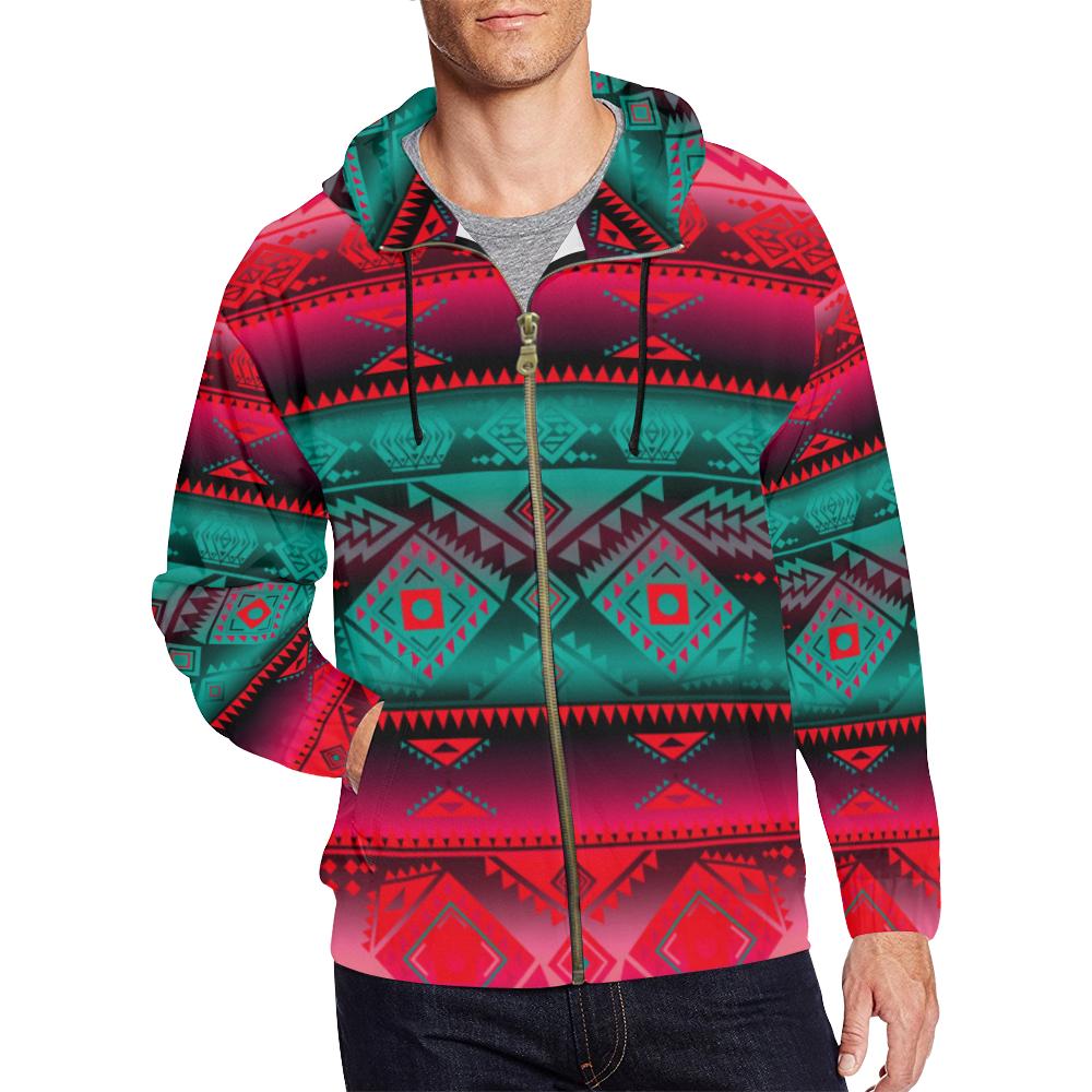 California Coast Summer Gather All Over Print Full Zip Hoodie for Men (Model H14) All Over Print Full Zip Hoodie for Men (H14) e-joyer