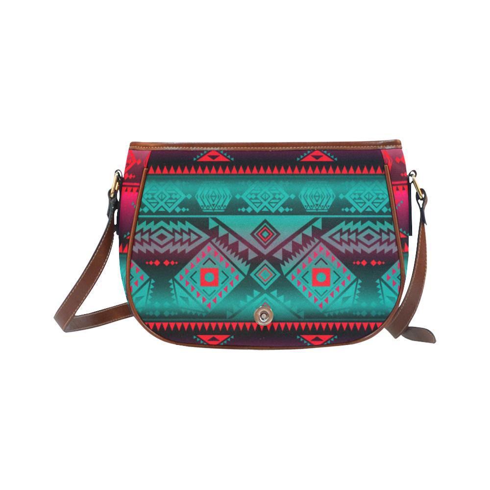 California Coast Summer Gather Saddle Bag/Small (Model 1649) Full Customization Saddle Bag/Small (Full Customization) e-joyer