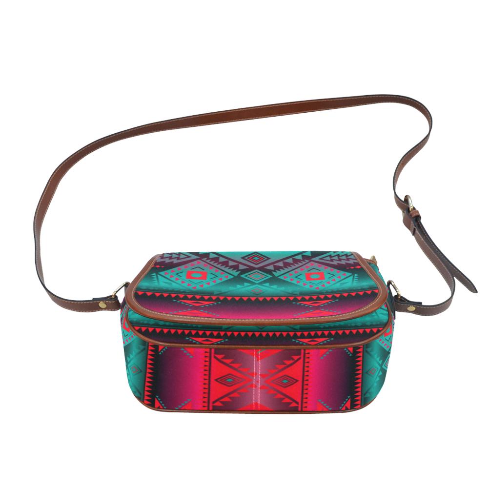 California Coast Summer Gather Saddle Bag/Small (Model 1649) Full Customization Saddle Bag/Small (Full Customization) e-joyer