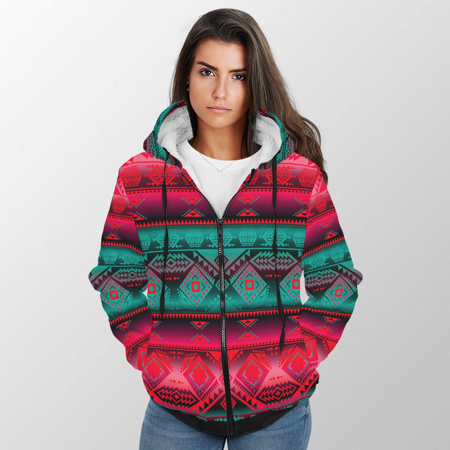 California Coast Summer Gather Sherpa Hoodie 49 Dzine