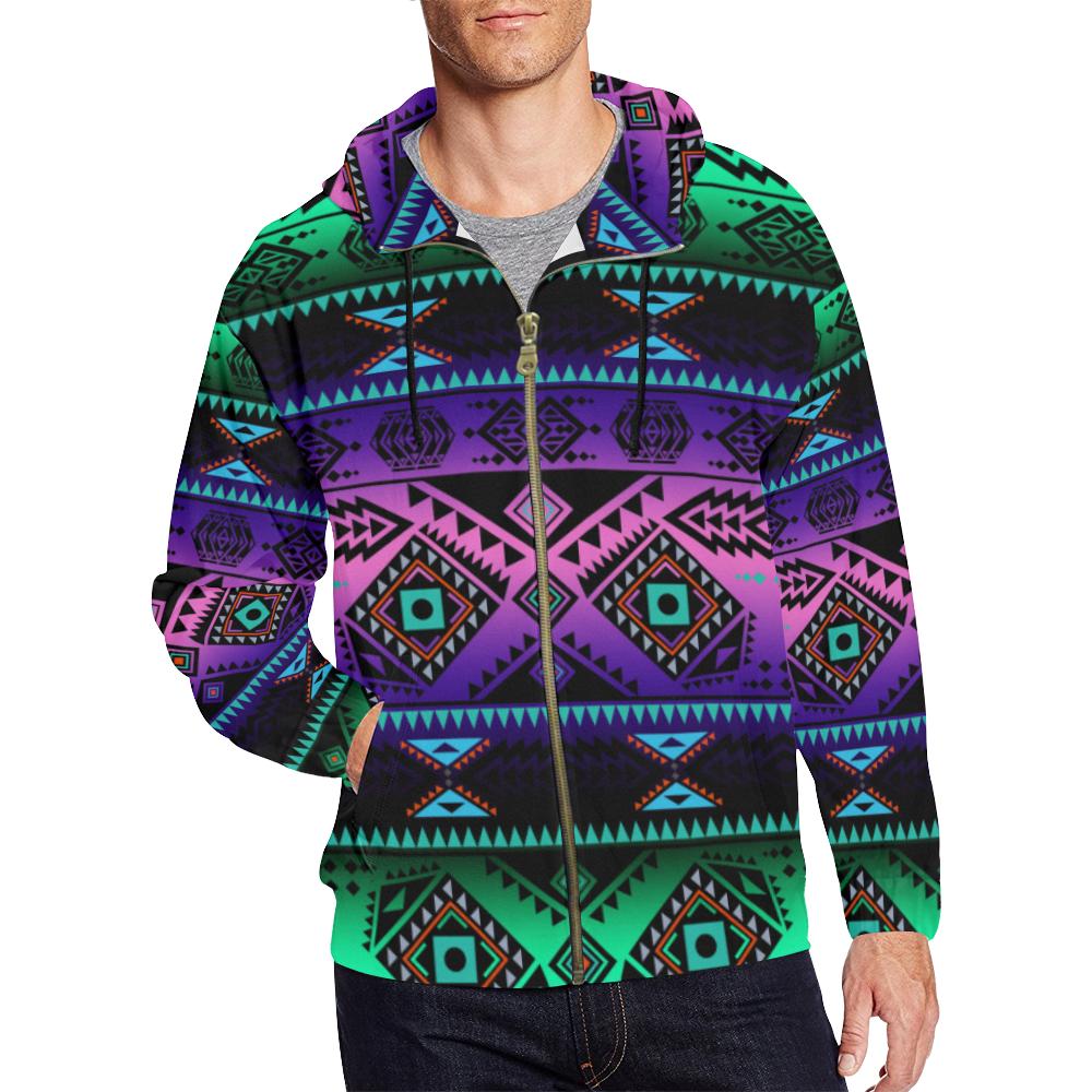 California Coast Sunrise All Over Print Full Zip Hoodie for Men (Model H14) All Over Print Full Zip Hoodie for Men (H14) e-joyer