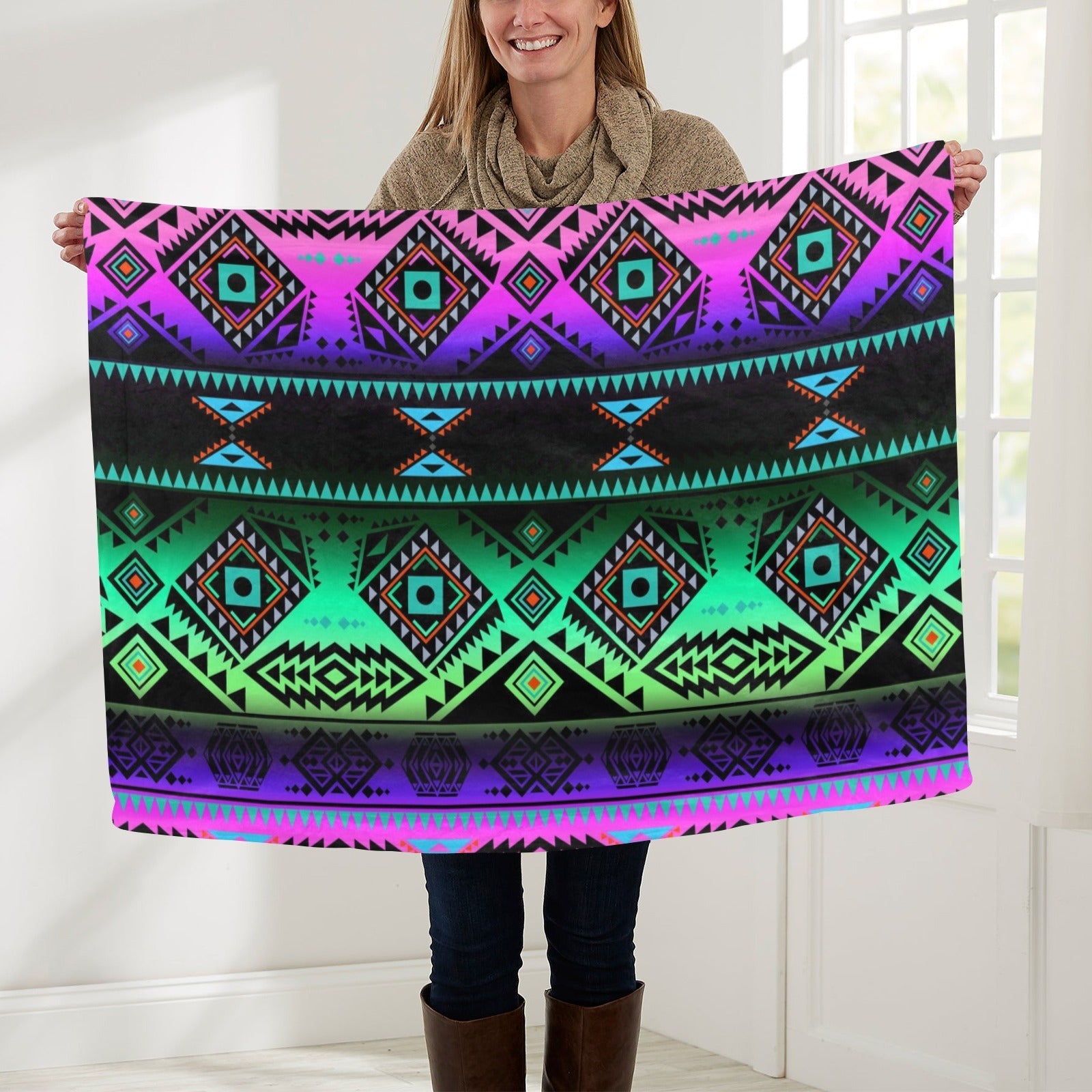 California Coast Sunrise Baby Blanket 30"x40" Baby Blanket 30"x40" e-joyer