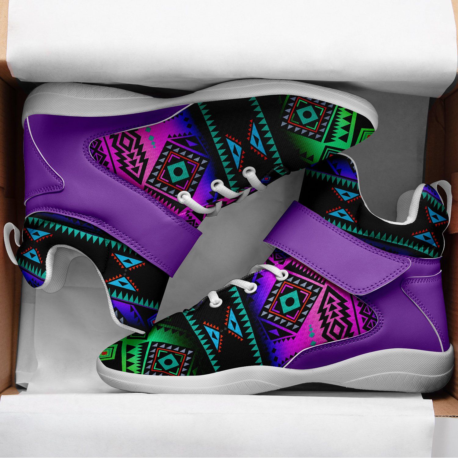 California Coast Sunrise Ipottaa Basketball / Sport High Top Shoes 49 Dzine