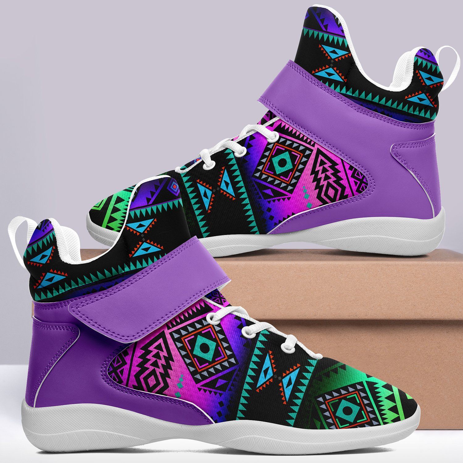 California Coast Sunrise Ipottaa Basketball / Sport High Top Shoes - White Sole 49 Dzine