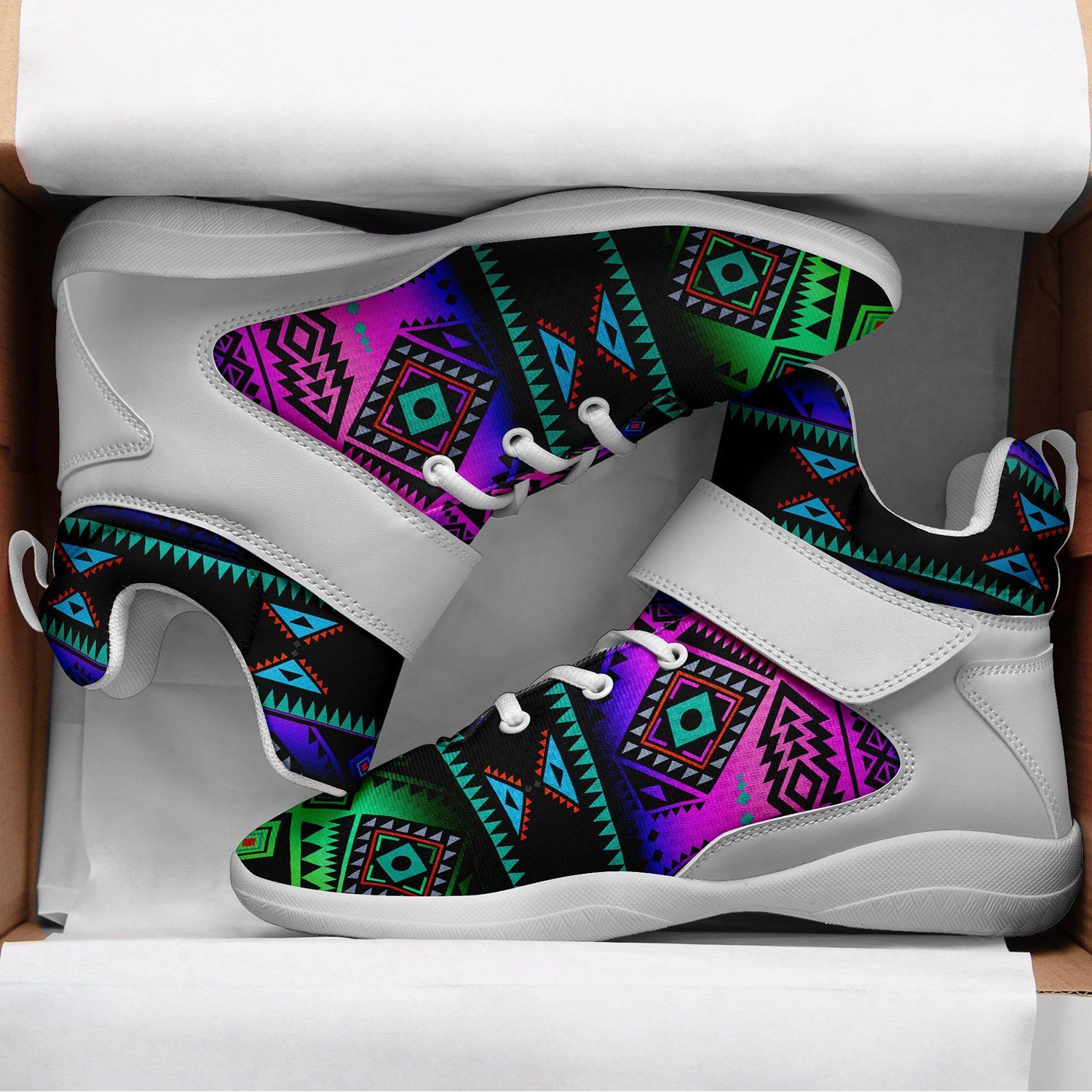 California Coast Sunrise Ipottaa Basketball / Sport High Top Shoes - White Sole 49 Dzine